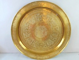 Large Vintage Antique Chinese Dragon Brass Tray - £193.96 GBP