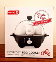 Dash Everyday Egg Cooker - Rapid Electric Black 7 Egg Capacity 360 Watt Open Box - £13.25 GBP