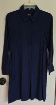 Womens 38 APC Rue Madame Paris Blue Button Down Long Sleeve Collared Shi... - $345.15 MXN