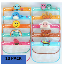 10PCS Kids&#39; PET Reusable Clear Protective Safety Face Shields Assorted Designs. - £7.08 GBP