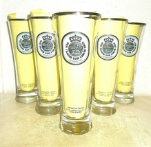 6 Warsteiner Warstein Premium Fresh Silver Gerrman Beer Glasses - £22.50 GBP