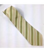 Van Heusen Handmade,100% Silk, Green Stripes, 58&quot;x 3.50&quot;, In Great Shape... - £7.07 GBP