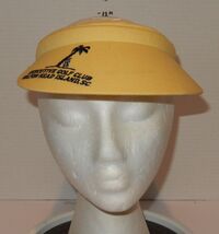 Womens Executive Golf Club Hilton Head Island Visor Hat Cap Yellow - $14.80