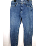 Wrangler Blue Jeans Men 32 x 34 Straight Faded Blue Denim 96501DS E873-026 - $102.57 CAD