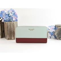 Kate Spade Cold Mist Leather Spencer Zip Around Lacey Wallet NWT  - £116.12 GBP