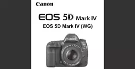 Canon EOS 5D Mark IV user owners manual PDF digital download - €2,43 EUR