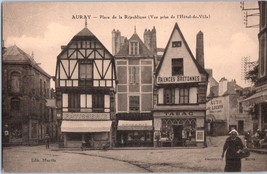 Place de la Republique Auray France Postcard Posted 1929 - £5.77 GBP