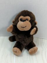 Disney World vintage plush full body monkey finger puppet silver ear button - $19.59