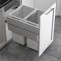 Hailo US Cargo 18 Kitchen Double Waste Bin Pull-Out Soft Close Organize ... - £301.22 GBP