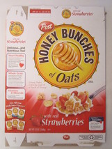 Empty POST Cereal Box HONEY BUNCHES OF OATS 2010 13 oz REAL STRAWBERRIES... - £5.01 GBP