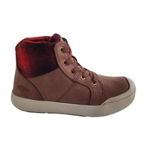 KEEN Waterproof Lace-Up Mid Boot Elena Chestnut/Taupe Women&#39;s Size 5 - £69.67 GBP