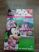 Minnie Mouse Disney Junior Valentine Day Cards 48 cards &amp; Heart Seals  NEW! - £7.00 GBP