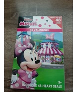 Minnie Mouse Disney Junior Valentine Day Cards 48 cards &amp; Heart Seals  NEW! - £6.96 GBP