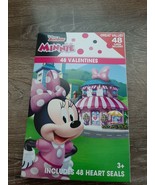 Minnie Mouse Disney Junior Valentine Day Cards 48 cards &amp; Heart Seals  NEW! - $8.86