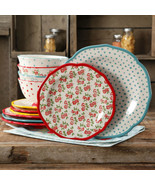 Pioneer Woman 12-Piece Dinner Starter Timeless Floral &amp; Retro Dishes &amp; B... - £72.43 GBP