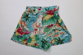 Vintage 90s Streetwear Womens Medium Beach Pineapple Floral Hawaiian Shorts - £35.05 GBP