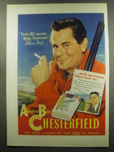 1949 Chesterfield Cigarettes Ad - Glenn Ford - Smoke My Cigarette - £14.54 GBP