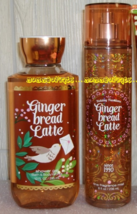 Gingerbread Latte Bath and Body Works Fragrance Mist Shower Gel Set of 2 - £23.84 GBP