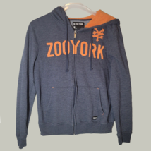 Zoo York Mens Hoodie Jacket M Full Zip Blue and Orange - $19.96