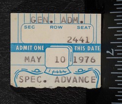 Vintage Blue Oyster Cult Ticket Stub May 10 1976 Civic Arena Pittsburgh tob - $34.64