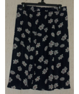 NEW WOMENS SAG HARBOR REVERSIBLE BLACK W/ FLORAL PULL ON SKIRT  SIZE L - $519.91 MXN
