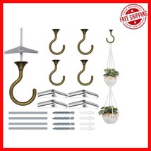 Antique Brass Heavy Duty Ceiling Hooks - Easy Installation &amp; Beautiful D... - $26.18