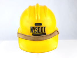 Vintage Bullard Hard Boiled Yellow Hard hat NYS DOT Dept Transport. w/strap - £116.65 GBP
