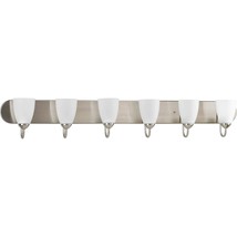 Gather Collection 6-Light Etched Glass Traditional Bath Vanity Light Bru... - $216.99