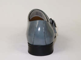 Men's Giovanni Shoes High Quality Leather Monk Strap Buckle AMATO gray image 5