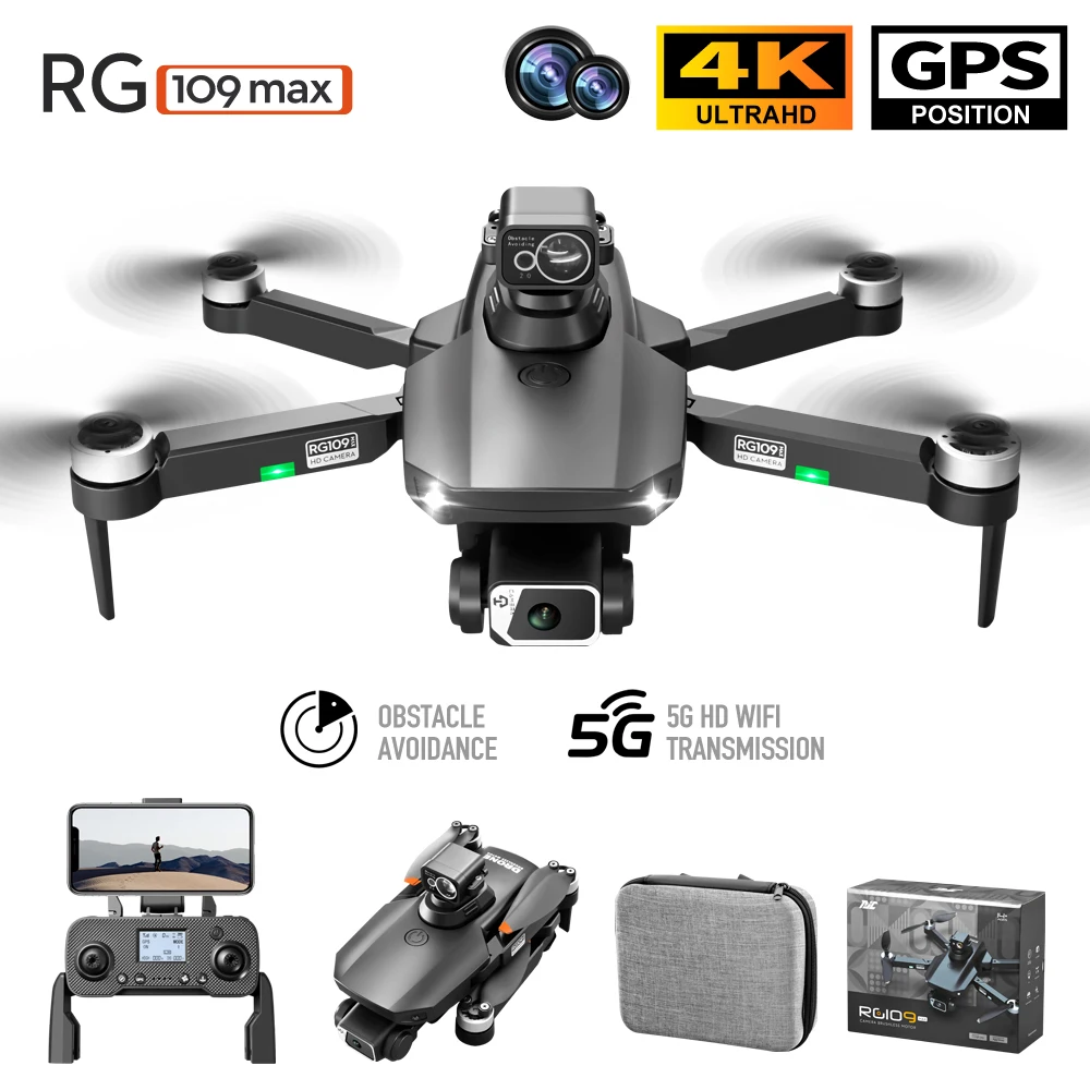2023 NEW RG109 MAX Drone 4K HD Anti Shake Camera With 360° laser Obstacle - £110.36 GBP+