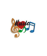 Music wall sculpture, Music notes g clef wall art, heart music wall art ... - $2,594.62 MXN