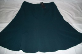 Women&#39;s Jones New York Solid Skirt Size 12 Green Prop Waist Zipper Butto... - $59.99