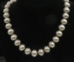 SOUTHWESTERN 925 Sterling Silver - Vintage Ball Beaded Chain Necklace - NE3312 - £314.35 GBP