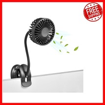 Rechargeable USB Mini Desk Fan - Flexible Neck &amp; 3 Speed Settings for Co... - $653.83 MXN