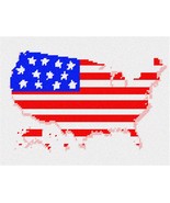 pepita Needlepoint kit: Map of The United States, 9&quot; x 7&quot; - $85.00