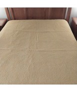 Vintage Yellow - Gold Twin Size Blanket with Satin Trim 68&quot;x90&quot; - Nice C... - £17.38 GBP