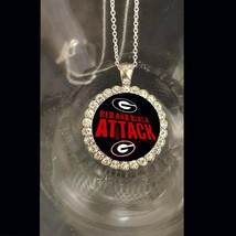 Georgia Bulldogs  football bling necklace gift boxed  nice gift - £13.45 GBP+