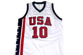 Mike Bibby Custom Team USA Basketball Jersey New Men White Any Size image 4