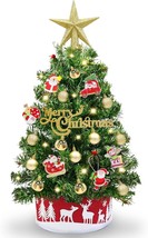 24 Inch Mini Table top Christmas Tree with Timer 30 LEDs Ornaments 2 Ft Small Ta - £44.95 GBP