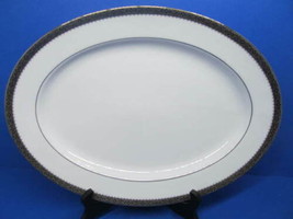 Noritake Contemporary Essex Platinum 4323 Serving Platter 13 1/2&quot;x 10 1/4&quot;    EC - £39.86 GBP