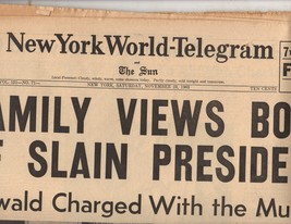 New York World Telegram  &amp; The Sun  Newspaper -11/23/63  November 23, 1963 - $7.00
