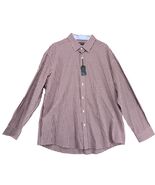 NWT Nautica Classic Fit Red Check Men&#39;s Dress Shirt 34/35 18 Neck Long S... - $42.01 CAD