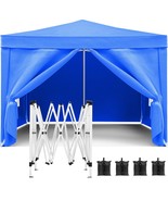 10x10 Pop Up Canopy Tent w/4 Sidewalls, Portable Gazebo UPF50+ - $2,635.55 MXN