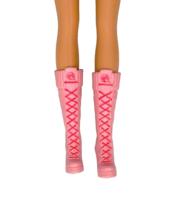 Mattel Barbie Pink Lace up Boots 1 Pair of Boots - $10.50