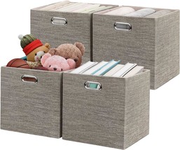 Posprica 3X Thicker Collapsible Storage Bins,13×13 Foldable Storage Cube Boxes - £36.07 GBP