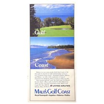 United Airlines Maui’s Golf Coast Vintage Print Ad 5”x10.75” Travel Sport - £9.38 GBP