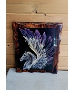 Vintage Pegasus Art Print On Real Wood 1985 Handmade Art - $69.59 CAD