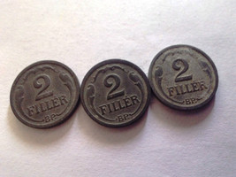 Lot 3 coins 2 filler BP Hungary 1943 coin free shipping - $4.29