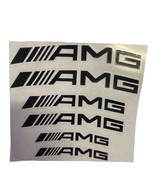 6x Curve AMG Vehicle Brake Caliper Heat Resistant Decal Stickers Race Sp... - $90.11 MXN