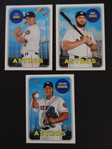 2018 Topps Heritage High Number Houston Astros Base Team Set of 3 Baseball Cards - £0.74 GBP